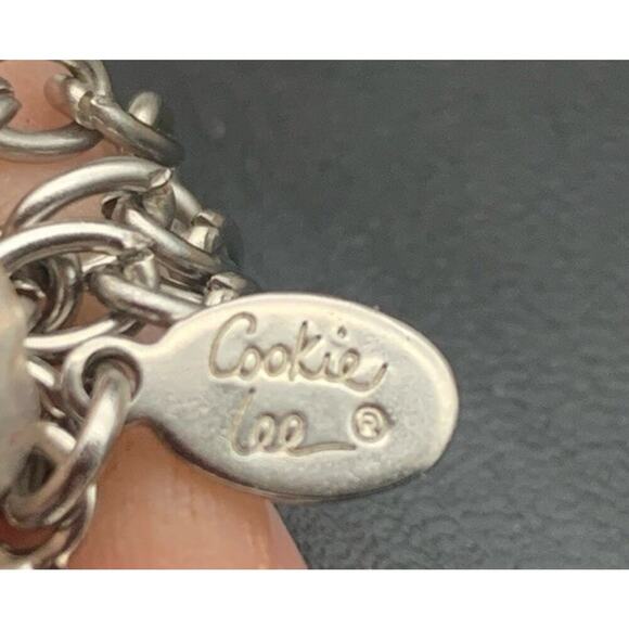 Cookie Lee Silver Tone Chain And Rhinestone Cross 72” Chain - Picture 7 of 7